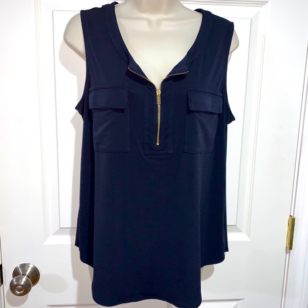 Ellen Tracy half zip tank top!
